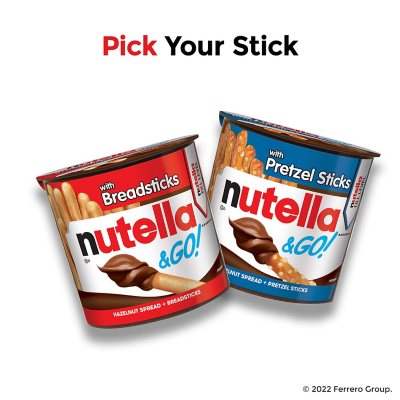 Nutella & GO! Hazelnut and Cocoa Spread, Breadsticks 16 Pk.