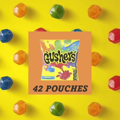 Gushers Strawberry & Tropical Variety Pack Snacks, 0.8 Oz., 42 Pk.
