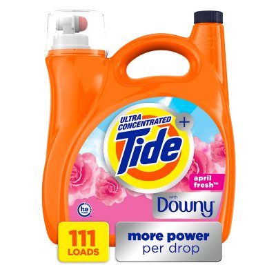 Tide + Downy Liquid Laundry Detergent, April Fresh, 111 Loads, 141 Fl. Oz..