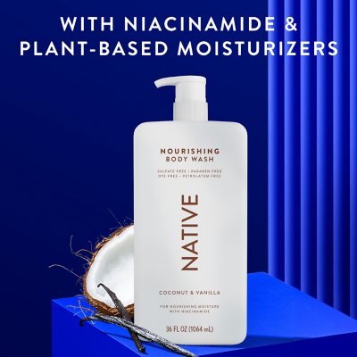 Native Nourishing Body Wash, Coconut & Vanilla, 36 Fl. Oz., 2 Pk.