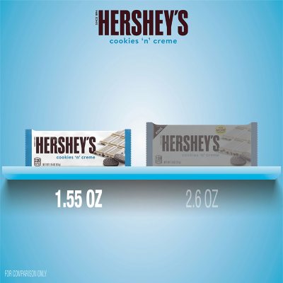 HERSHEY'S Cookies 'N' Creme Candy Bars, Full Size, 1.55 Oz., 36 Pk.