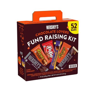 HERSHEY'S Chocolate Lovers Candy Bars, Variety Pack, Full Size, 52 Pk.