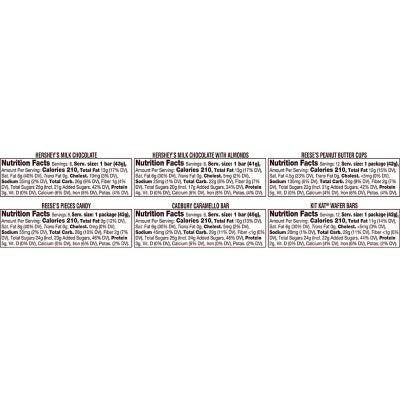 HERSHEY'S Chocolate Lovers Candy Bars, Variety Pack, Full Size, 52 Pk.
