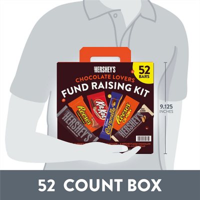 HERSHEY'S Chocolate Lovers Candy Bars, Variety Pack, Full Size, 52 Pk.