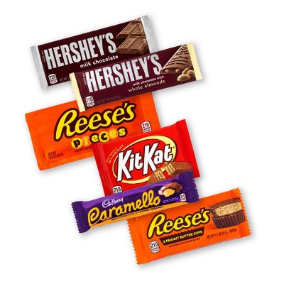 HERSHEY'S Chocolate Lovers Candy Bars, Variety Pack, Full Size, 52 Pk.