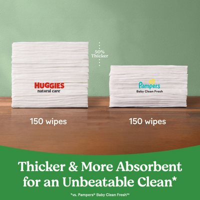 Huggies Natural Care Sensitive Baby Wipes, Fragrance Free, 17 Pk., 1088 Wipes