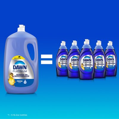Dawn Platinum Dishwashing Liquid Dish Soap, Refreshing Rain 90 Fl. Oz.