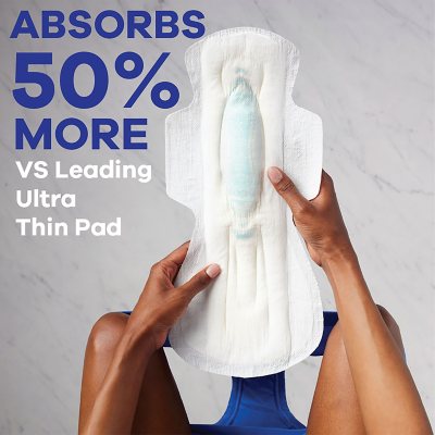 Always Maxi Extra Heavy Overnight Pads with Flex-Wings, Unscented, Size 5, 54 Ct.