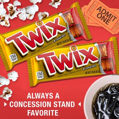 Twix Caramel Cookie Chocolate Candy Bars, Full Size, 1.79 Oz., 36 Pk.