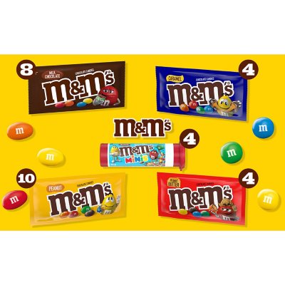 M&M'S Variety Pack Chocolate Candy, Full Size, 30 Pk.