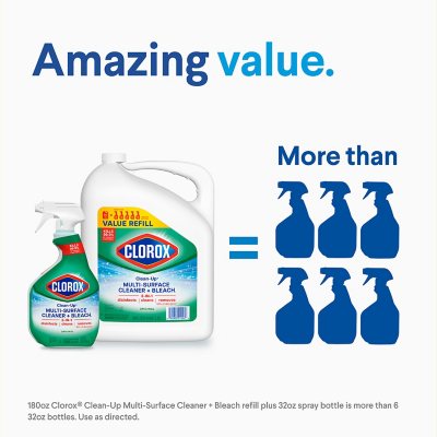 Clorox Clean-Up All-Purpose Cleaner + Bleach, Original Spray + Refill