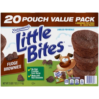 Entenmann'S Little Bites Fudge Brownie Mini Muffins 1.95 Oz., 20 Pk.