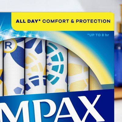 Tampax Pearl Tampons Trio Pack, Unscented, 86 Ct.