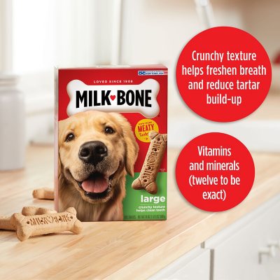 Milk-Bone Original Flavor, Large Crunchy Dog Treat Biscuits, 240 Oz.