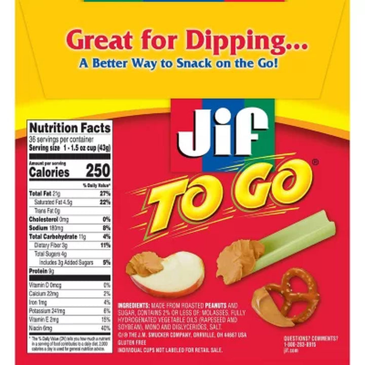 Jif-To-Go Creamy Peanut Butter 36 Ct.