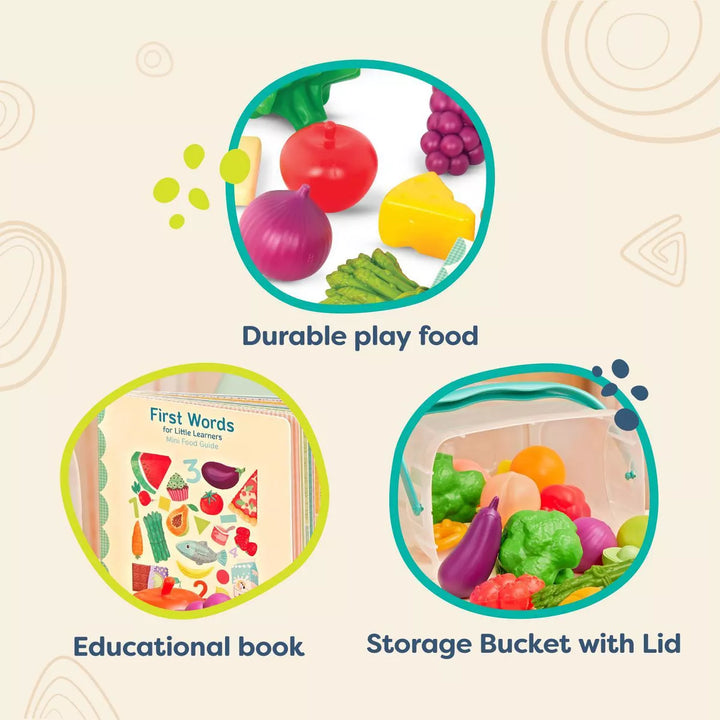 B. Toys - Play Food Set with Bucket & Board Book - Foodie Fun