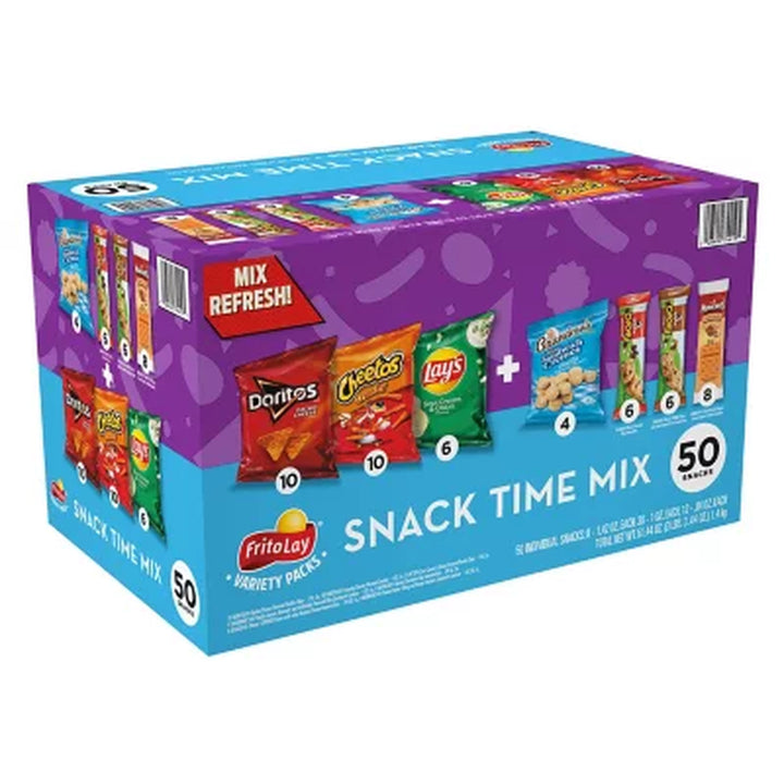 Frito Lay Snack Time Mix, Variety Pack Snacks, 50 Pk.