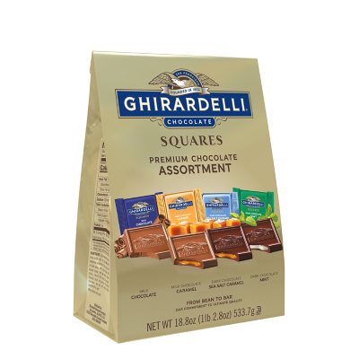 GHIRARDELLI Premium Chocolate Assortment Squares, 18.8 Oz.