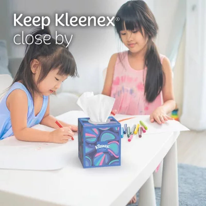 Kleenex Anti-Viral 3-Ply Facial Tissues, Cube Boxes 55 Tissues/Box, 12 Boxes