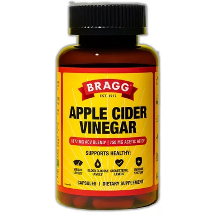 Bragg Apple Cider Vinegar 750 Mg Capsules 180 Ct.