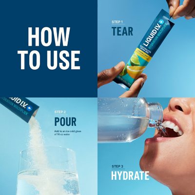 Liquid I.V. Hydration Multiplier Variety Pack, Lemon Lime & Passion Fruit, 30 Ct.
