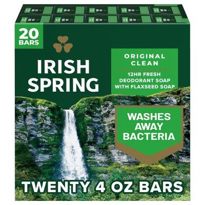 Irish Spring Bar Soap, Original Clean - 4 Oz., 20 Ct.