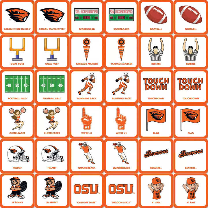 Masterpieces Officially Licensed NCAA Oregon State Beavers Matching Game for Kids and Families.