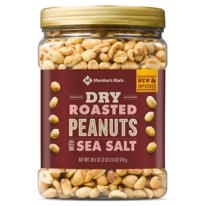 Member'S Mark Dry Roasted Peanuts with Sea Salt, 34.5 Oz.