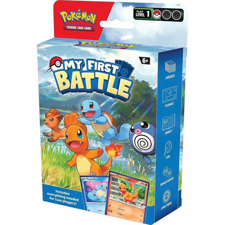 Pokémon TCG: My First Battle—Charmander and Squirtle (2 Ready-To-Play Mini Decks & Accessories) - Great for Beginners