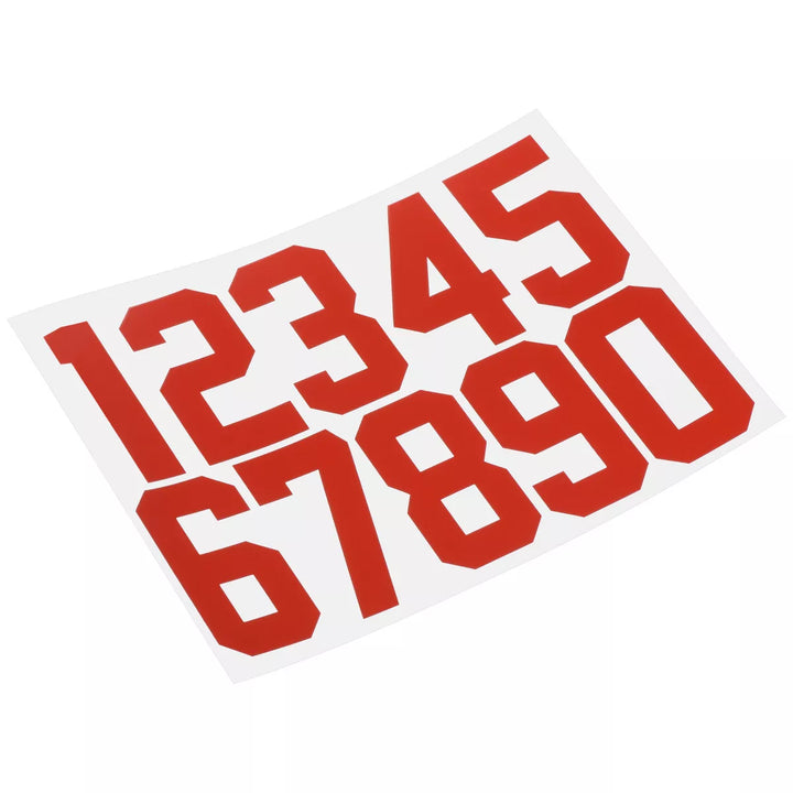 Unique Bargains 0 - 9 Adhesive Number Reflective Mailbox Numbers Sticker Red 5 Set