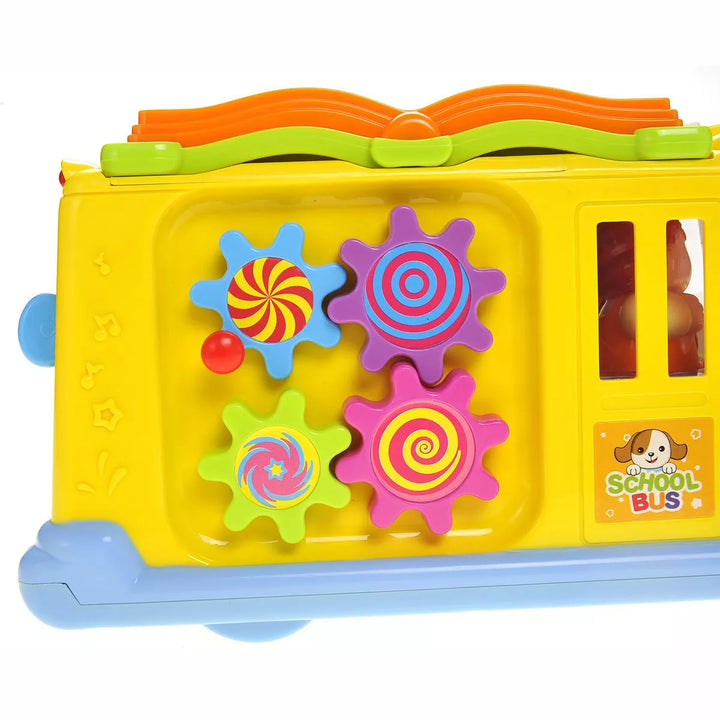 Ready! Set! Go! Educational Interactive School Bus Toy with Flashing Lights & Sounds, Great for Kids and Toddlers