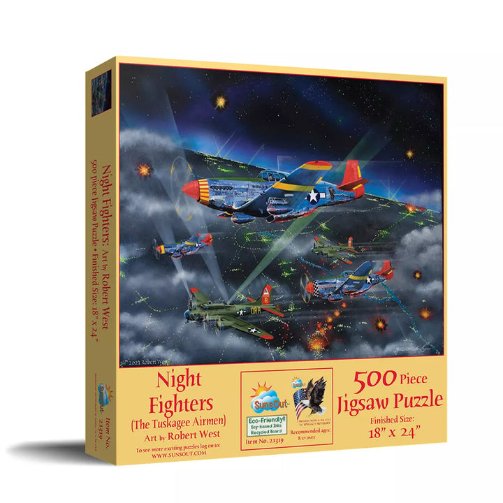 Sunsout Night Fighters - the Tuskegee Airmen 500 Pc Jigsaw Puzzle 21319