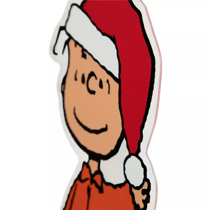 Northlight Peanuts Linus in Santa Hat Christmas Window Cling Decoration