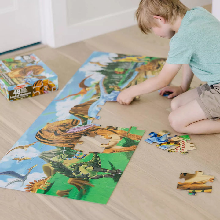 Melissa and Doug Land of Dinosaurs Floor Puzzle 48Pc