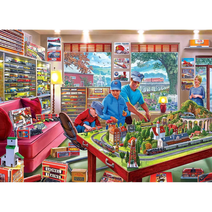 Masterpieces Inc Lionel Trains the Boy'S Playroom 1000 Piece Jigsaw Puzzle