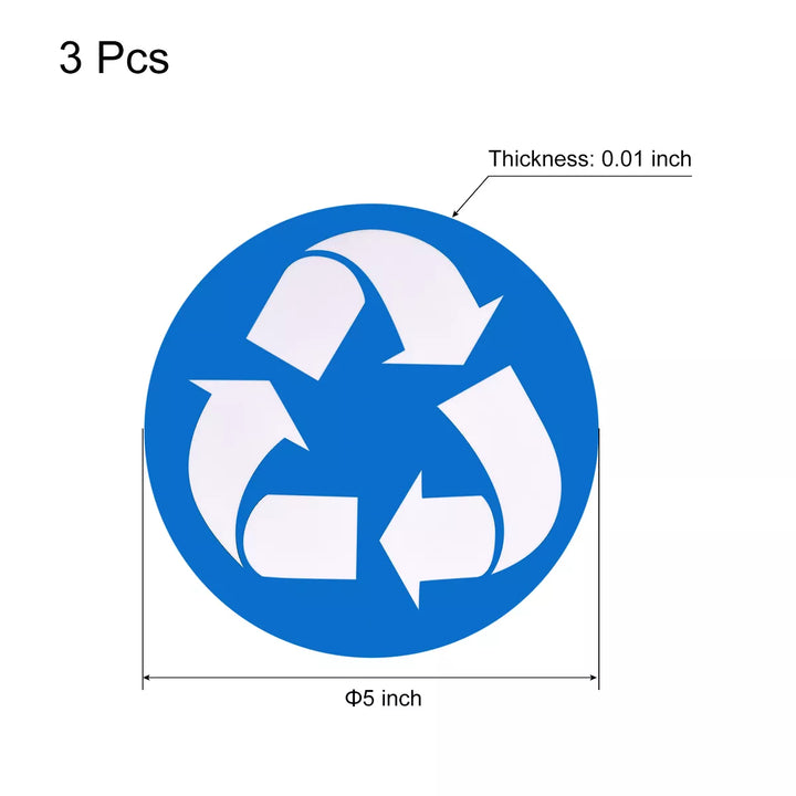 Unique Bargains Recycle Sticker Bin Labels Self-Adhesive Recycling Vinyl for Home Office Stainless Trash Can