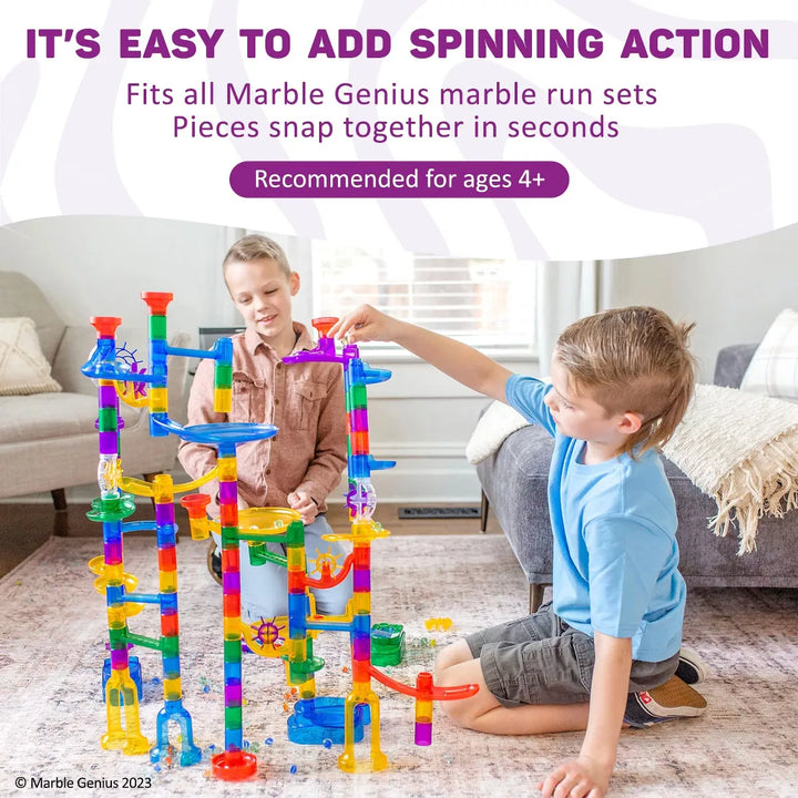 Marble Genius Spinning Wheels Marble Run Accessory Add-On Set (5 Pieces)