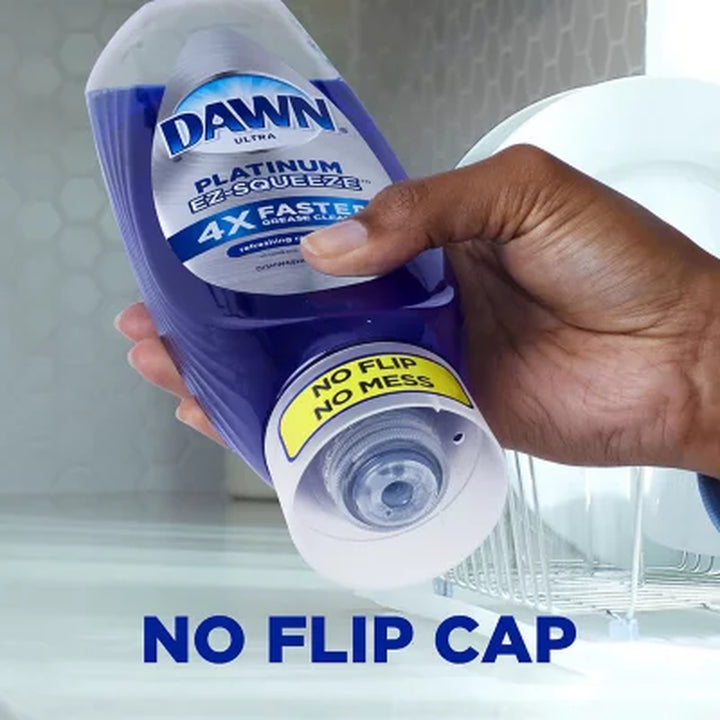 Dawn Ez-Squeeze Platinum Liquid Dish Soap, Refreshing Rain Scent 24.3 Fl. Oz., 4 Pk.
