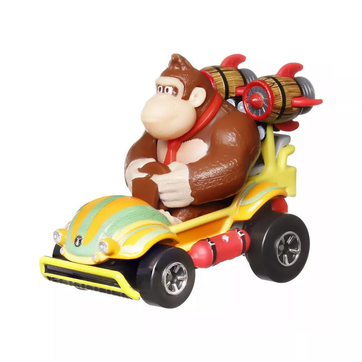 Hot Wheels Mario Kart 1:64 Scale Donkey Kong Character & Toy Kart, Collectible Vehicle