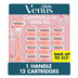 Venus Comfortglide Women'S Razor Handle + 12 Cartridges, White Tea