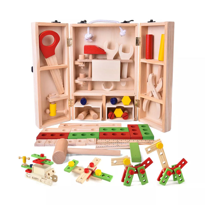 Fun Little Toys 43 PCS Wooden Tools Set
