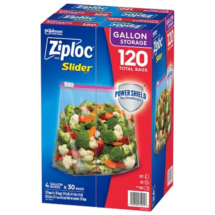 Ziploc Storage Slider Gallon Bags, 120 Ct.