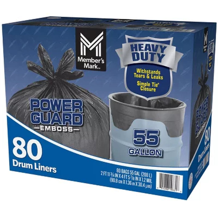 Member'S Mark Simple Tie Heavy Duty Black Trash Bags 55 Gal., 80 Ct.