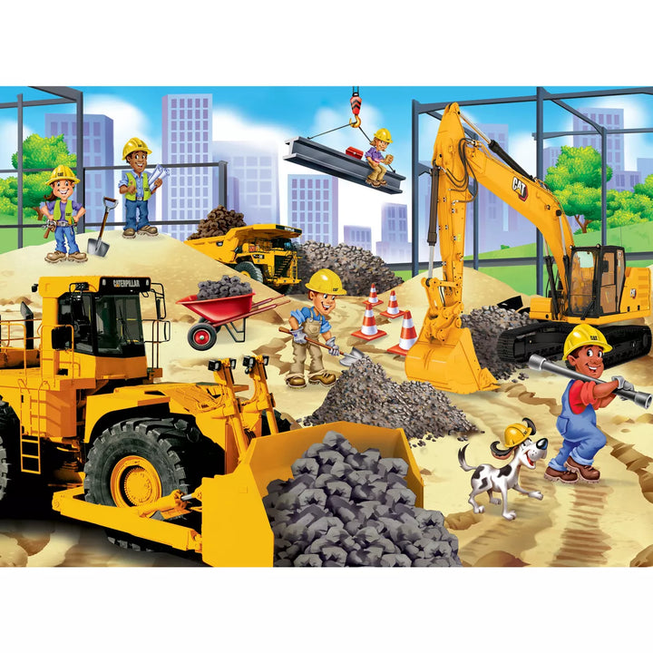 Masterpieces 100 Piece Kids Jigsaw Puzzle - CAT Building Time - 14"X19".