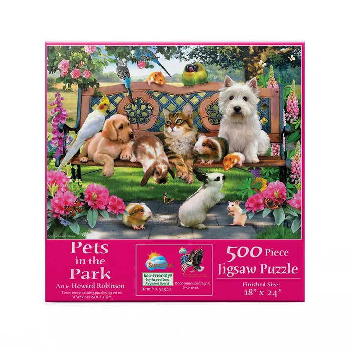 Sunsout Pets in the Park 500 Pc Jigsaw Puzzle 54942