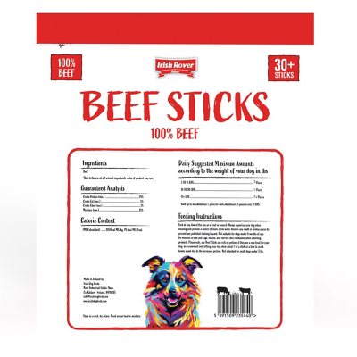 Irish Rover Beef Stick Dog Treats 35 Oz.