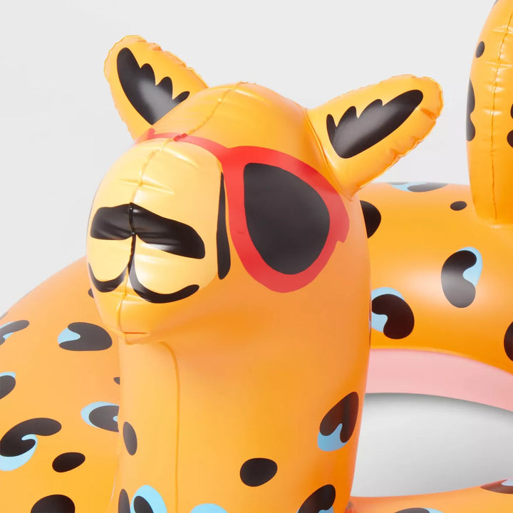 Kids' Cheetah Pool Float Orange - Sun Squad™