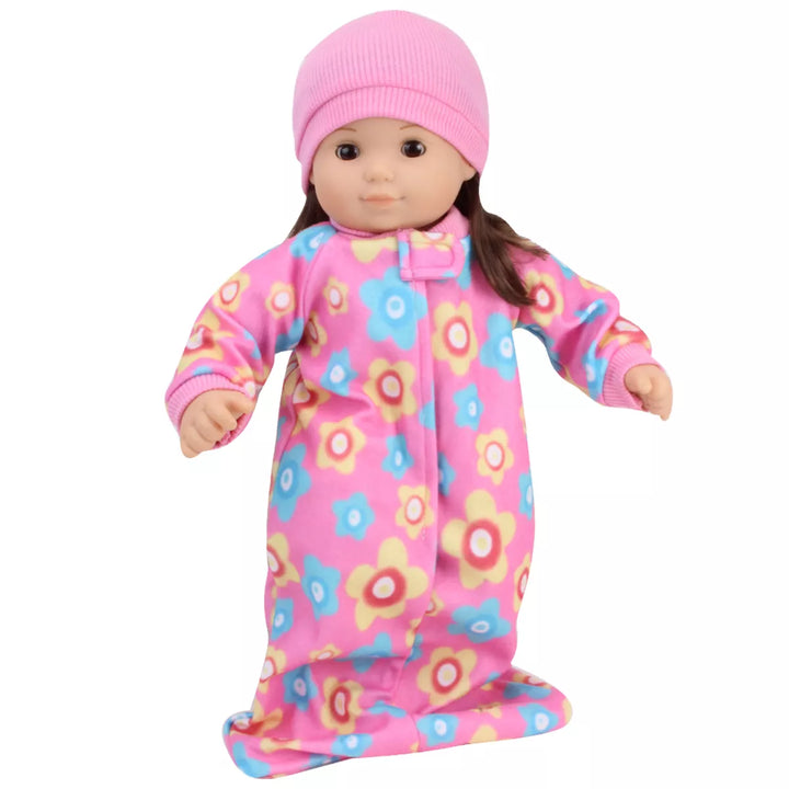 Sophia’S 2 Piece Sleep Sack and Hat Set for 15" Dolls, Pink