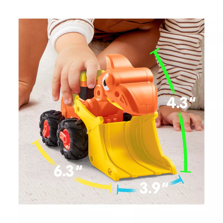 SYNCFUN Baby Toy Cars 4Pack Dinosaur Construction Vehicle Set Dinosaur Toys for 1 2 3 Year Old Boys Girls Kids - First Birthday Gifts for Toddler Toys