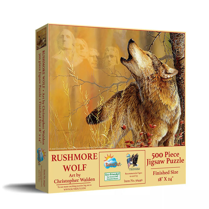 Sunsout Rushmore Wolf 500 Pc Jigsaw Puzzle 56440